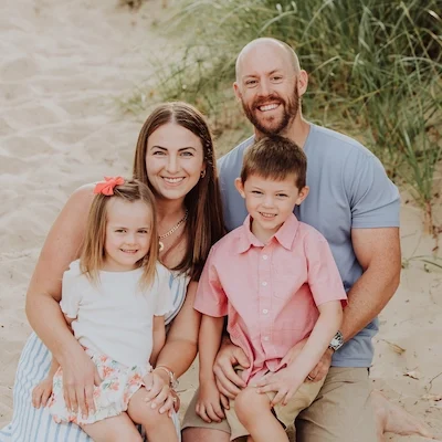 Matt Vanover, chiropractor at Full Potential Chiropractic, with family